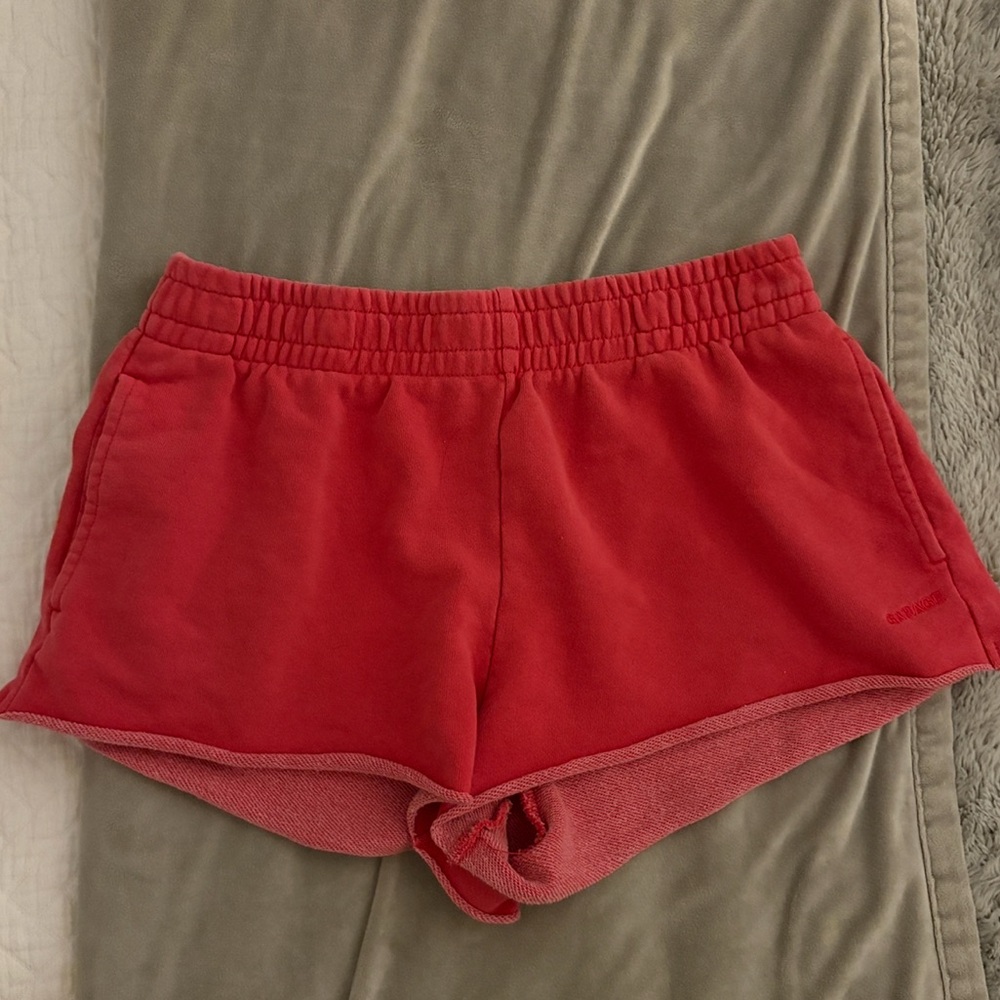 Garage Soft Terry Low Rise Shorts - Red
